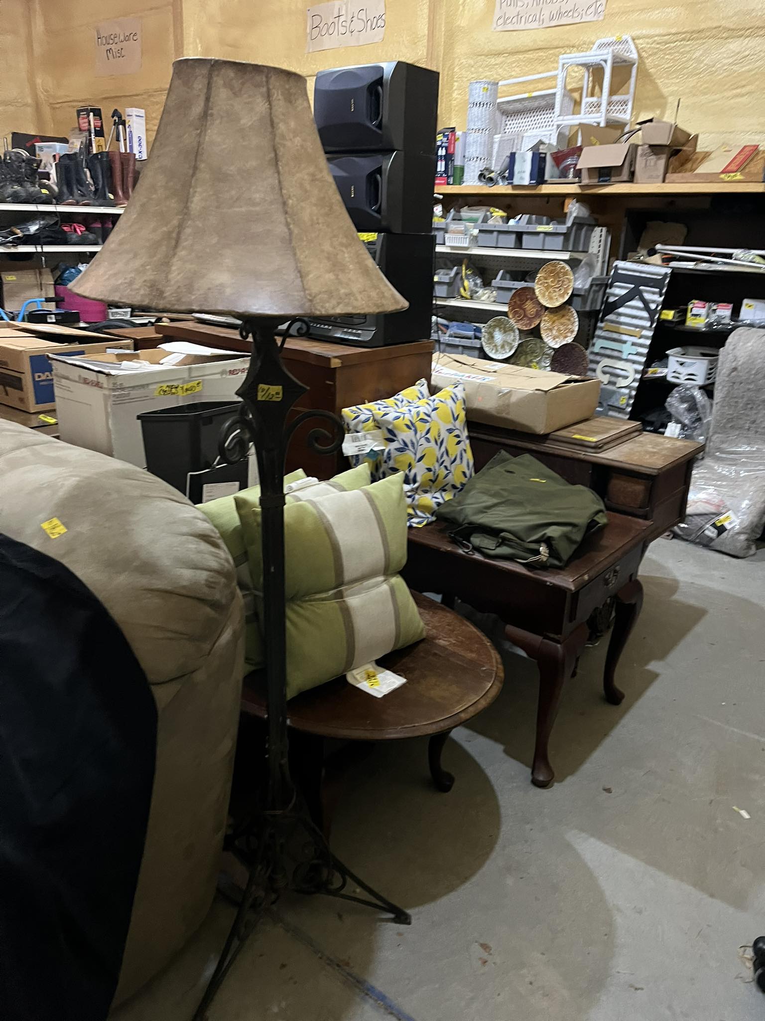 Lamps and living room furniture